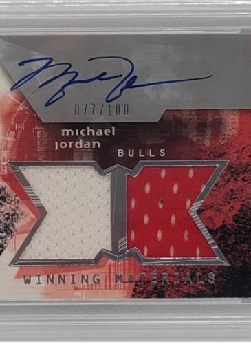 Sports Card Graded by Dynamic Grading Authority - Michael Jordan Dual Jersey Auto