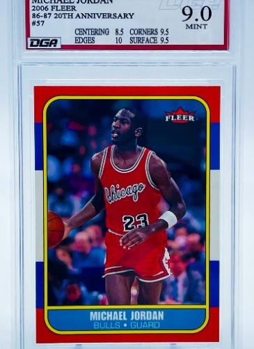 Sports Card Graded by Dynamic Grading Authority - Michael Jordan 1986 Fleer Retro